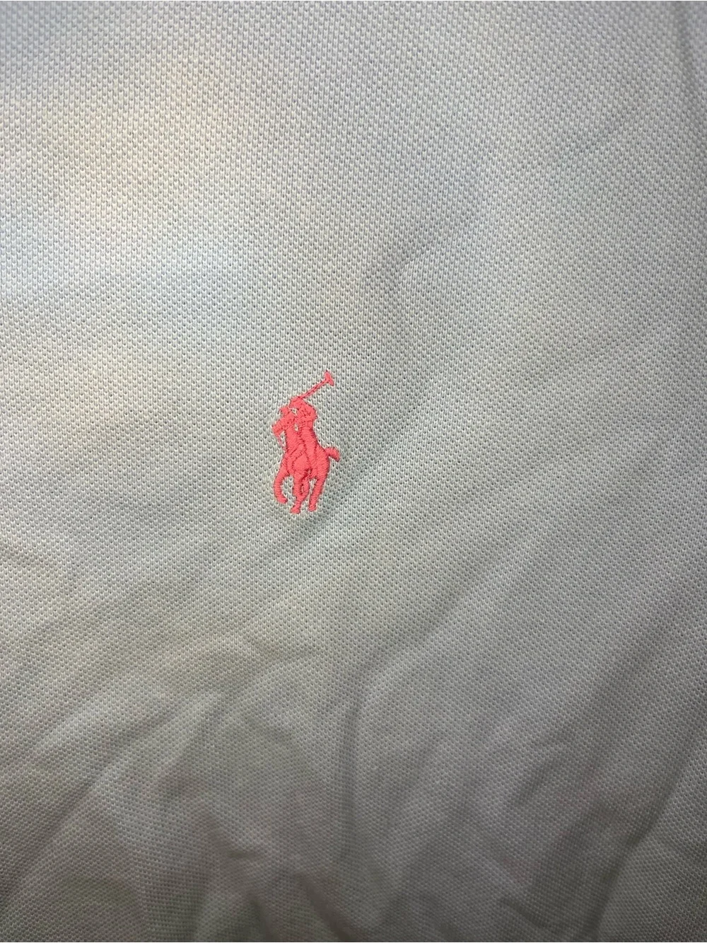 Ralph Lauren Light Blue Polo with Pink Pony Logo